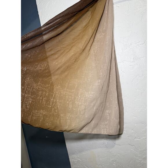 Womens sparkly brown neutral ombre scarf fairy grunge gobblincore broomstick y2k - Picture 2 of 3